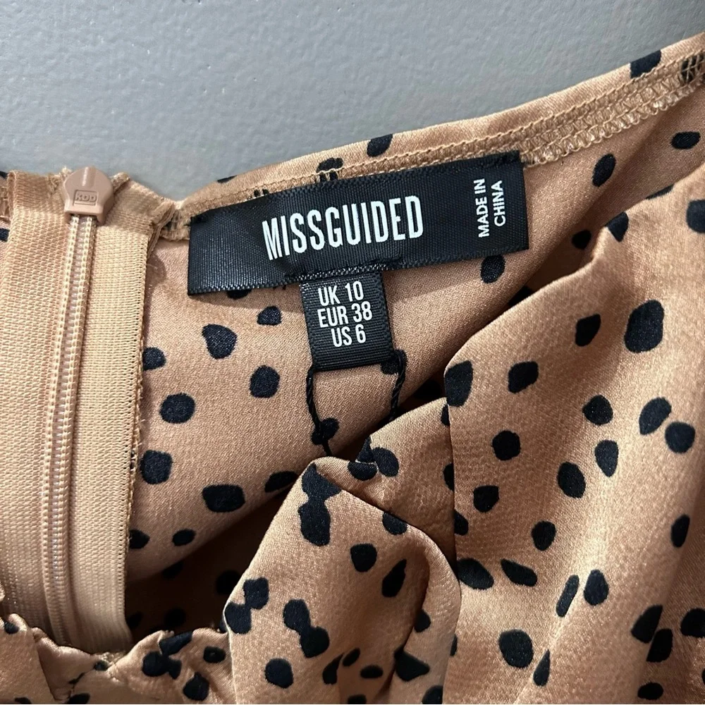 NWT Missguided Milkmaid Skater Dress Dalmatian Print-6
